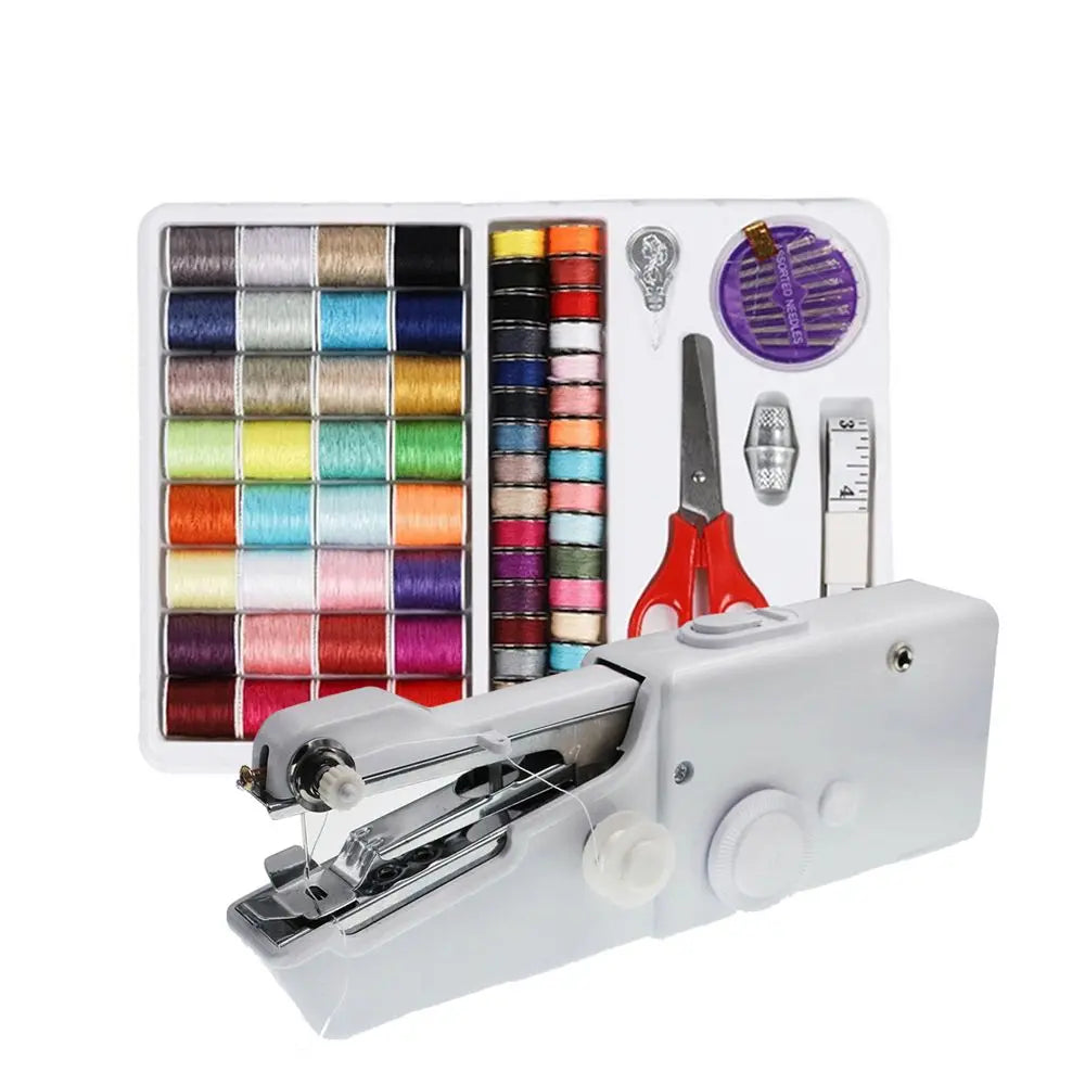 Travel Sundries Smart Mini Portable Hand-held Sewing Machine Electric Tailor Stitch Sewing Kit