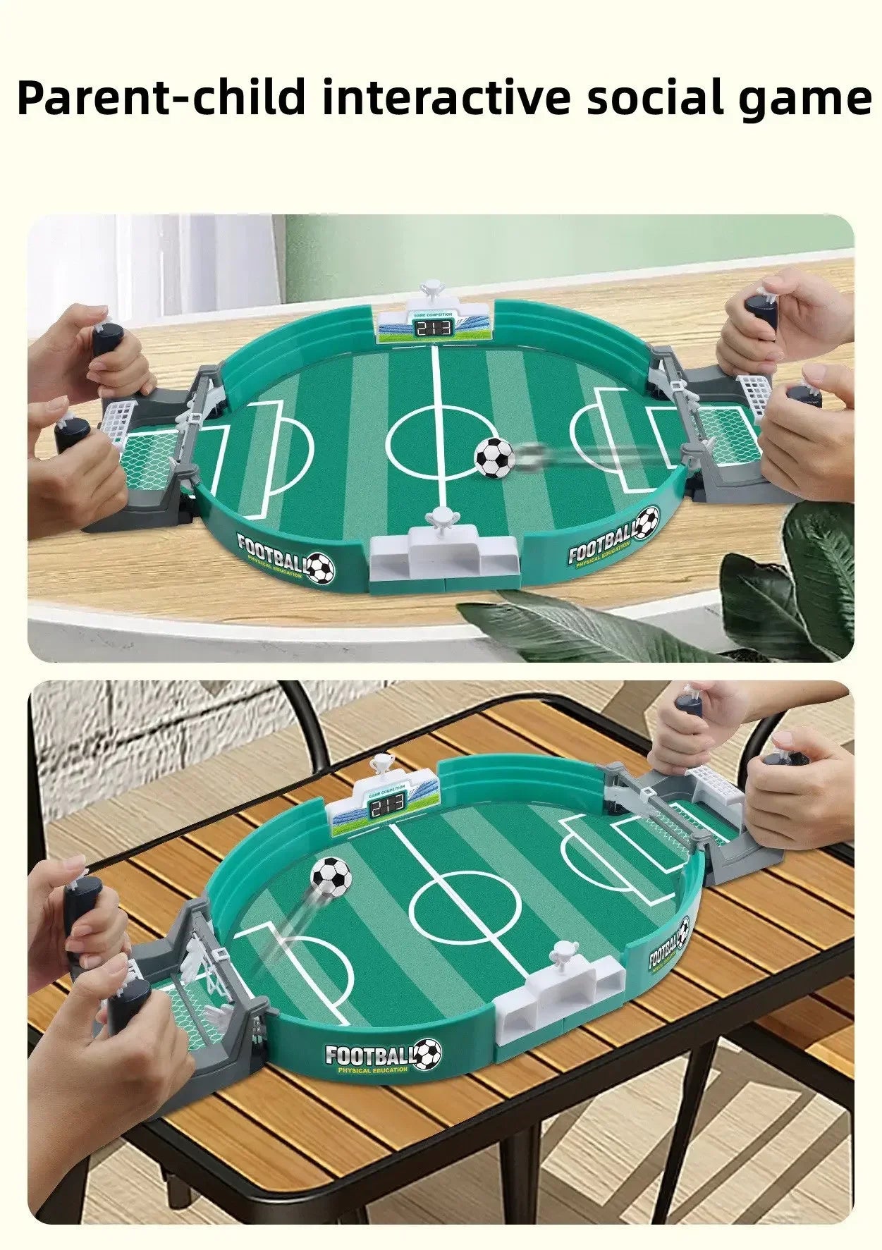 2-Player Tabletop Soccer Game for Kids - Interactive Desktop Football Battle Toy for Boys Parent-Child Focus Sports Game