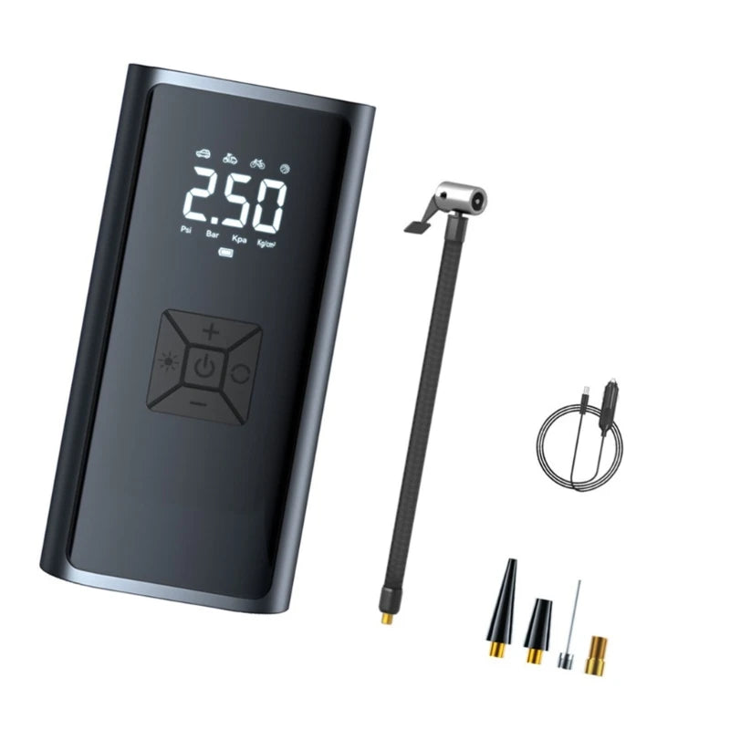 Car Jump Air Compressor Wireless Tire Inflator Digital Tire Inflator Automotive Starting Device with Light