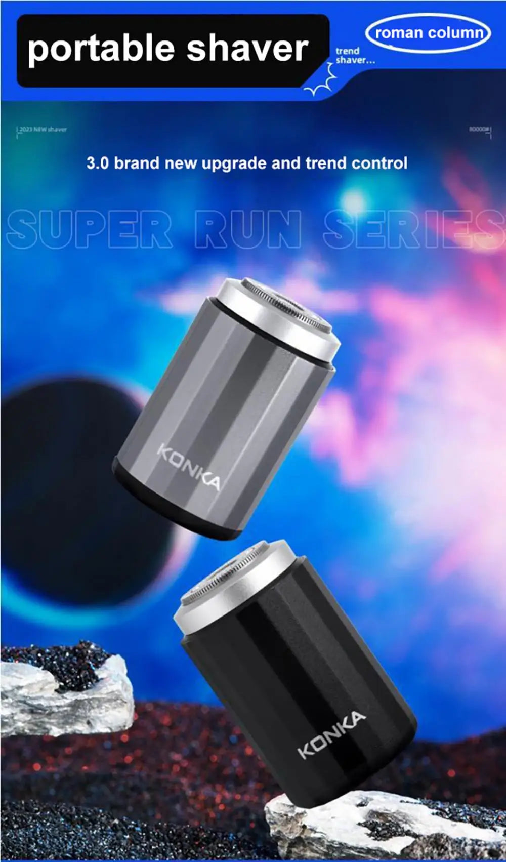 2024 NEW Type-C Rechargable Mini Portable Waterproof Electric Shaver Strong High Speed Long Endurance Suitable Wet and Dry Razor