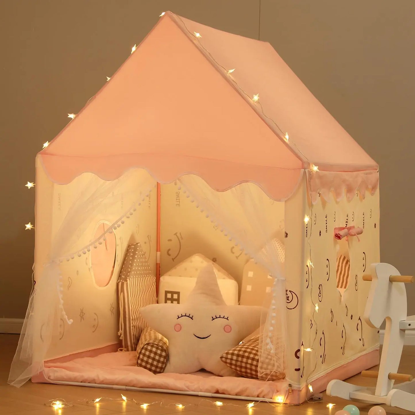 Boy Girl Indoor Princess Toy House Children Tent Cubby Kid Play Tent  Outdoor Picnic Small House Kid Birthday Gift Room Decor