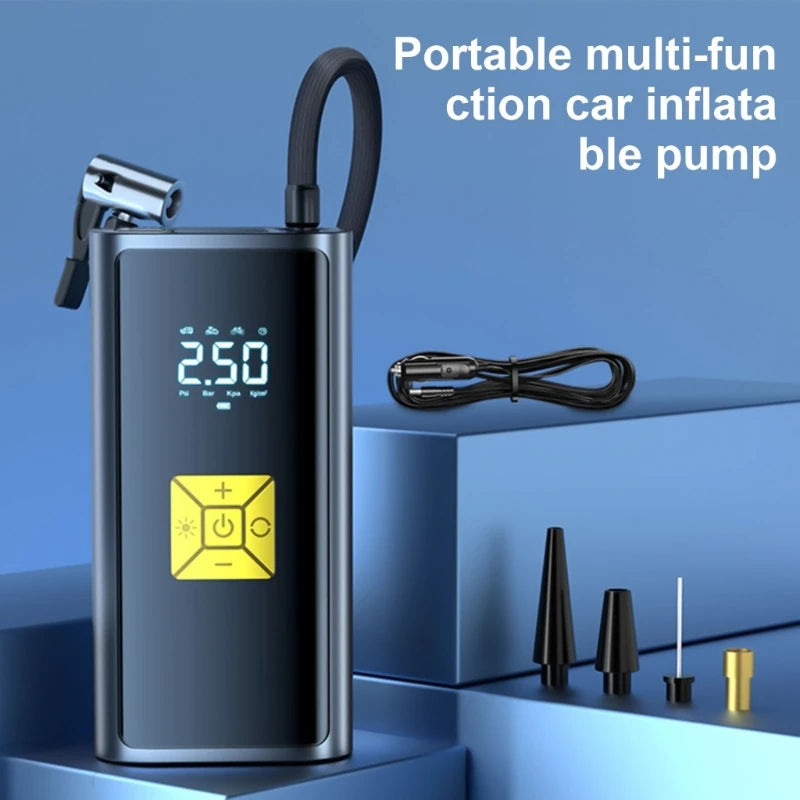 Car Jump Air Compressor Wireless Tire Inflator Digital Tire Inflator Automotive Starting Device with Light