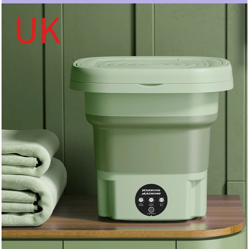 Portable Foldable Washing Machine with Spin Dryer for Socks Underwear Panties Mini Washer for Apartment Dorm Travel