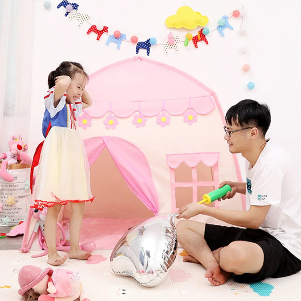Small Cute Tent Waterproof Foldable Play House Creative Design Princess Castle Promote Parent-child Interaction for Boys Girls