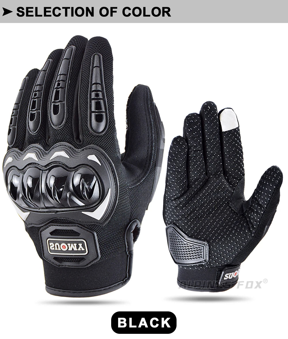 SUOMY New Orange Motorcycle Gloves Summer Men Women Full Finger Touch Screen Motocross Guantes Motorbike Bicycle Cycling Gloves