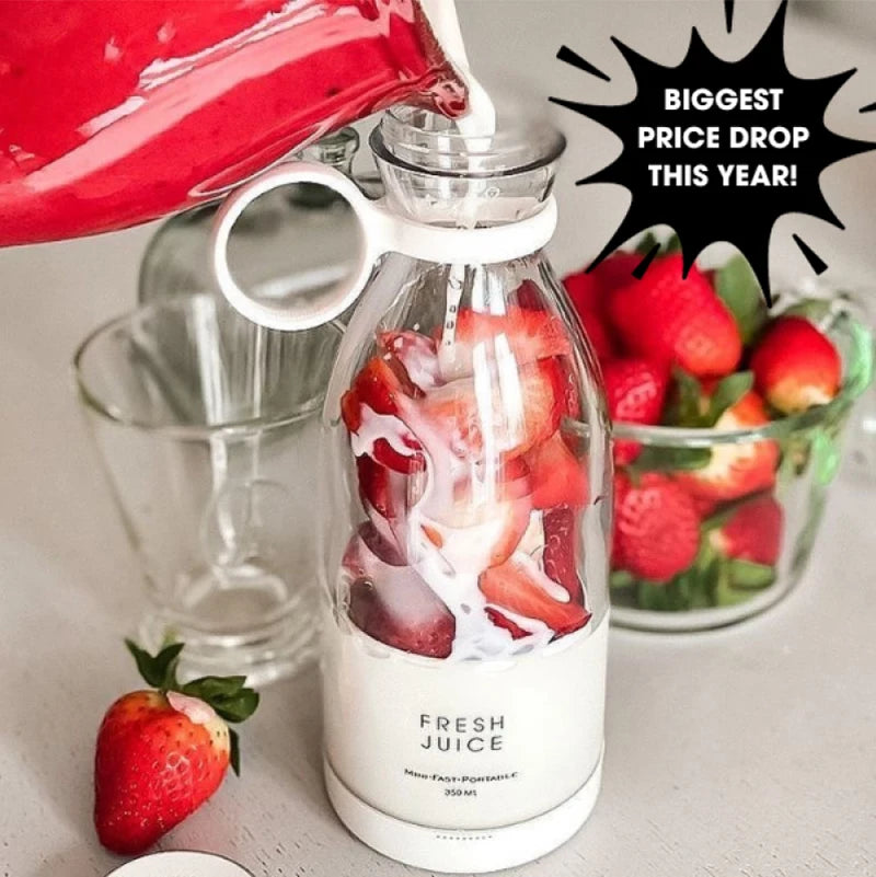 Mini Fast Juice Juicer Fresh Fruits Mixer Smoothie Bottle Handheld 6-blade USB Rechargeable Multifunctional Fruit Blender