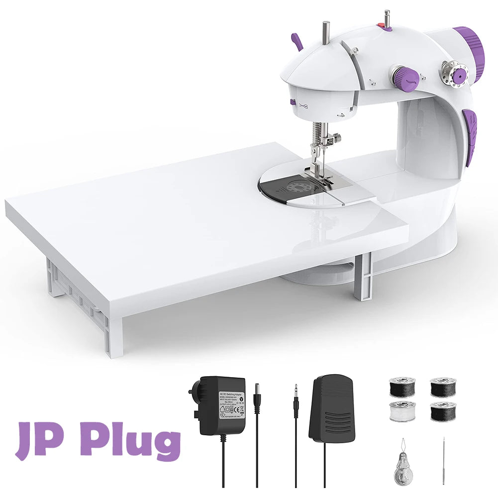 Mini Electric Handheld Sewing Machine 2022 Dual Speed Adjustment with Light Foot AC100-240V Double Threads Pendal Sewing Machine