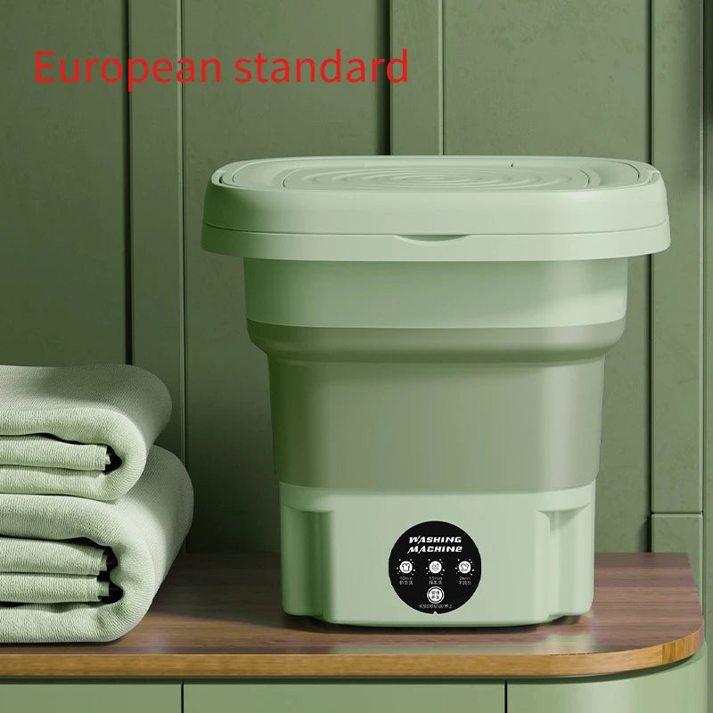 Portable Foldable Washing Machine with Spin Dryer for Socks Underwear Panties Mini Washer for Apartment Dorm Travel