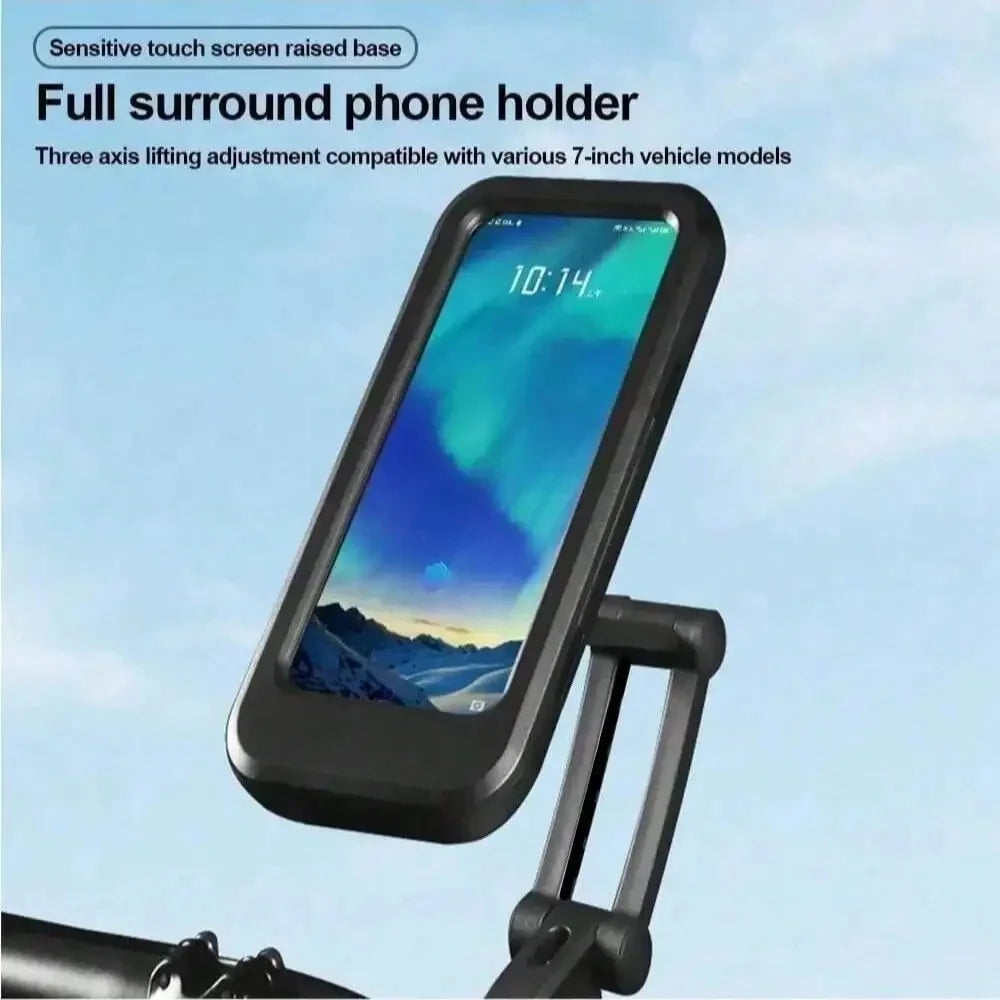 Waterproof Motorcycle Bike Mobile Phone Holder Magnetic Universal Bicycle GPS 360° Swivel Adjustable Phone Accessories