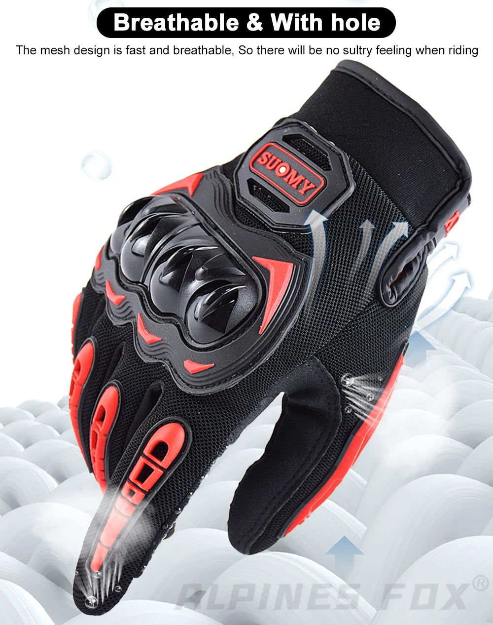 SUOMY New Orange Motorcycle Gloves Summer Men Women Full Finger Touch Screen Motocross Guantes Motorbike Bicycle Cycling Gloves