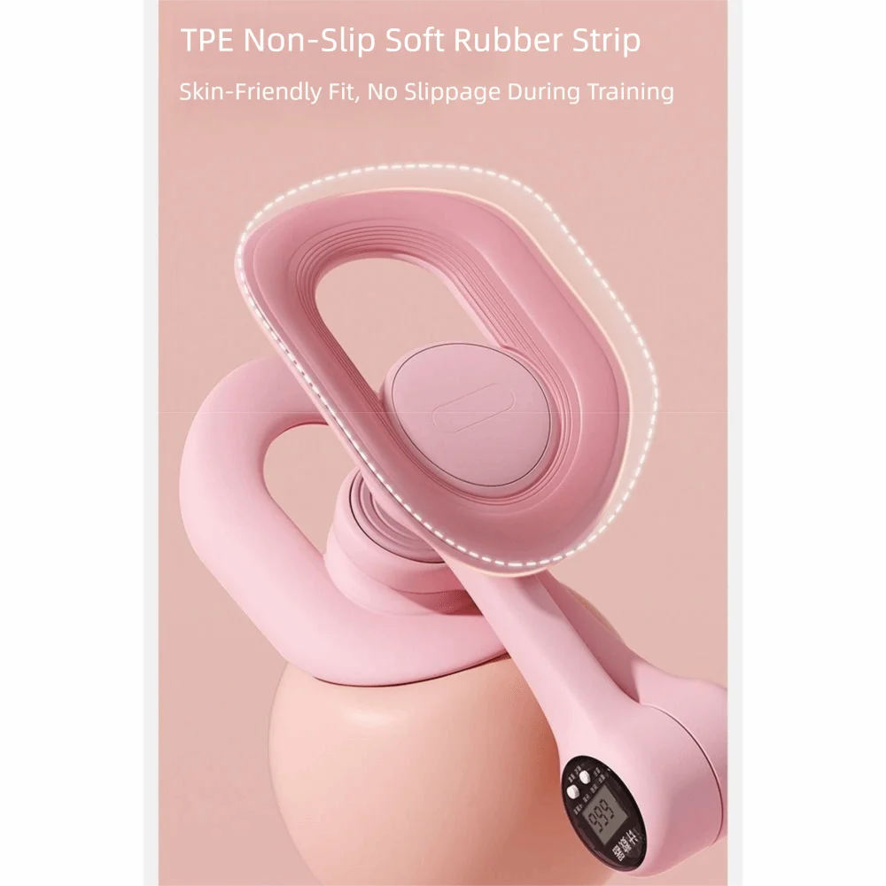 Non-Slip Thigh Master with Counter 360° Rotatable LCD Display Pelvic Floor Muscle Trainer Portable Ergonomic Shape
