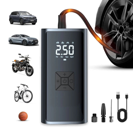 Car Jump Air Compressor Wireless Tire Inflator Digital Tire Inflator Automotive Starting Device with Light