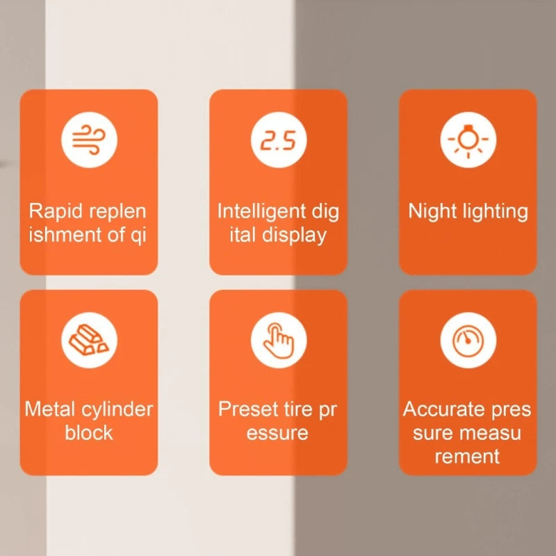 Car Jump Air Compressor Wireless Tire Inflator Digital Tire Inflator Automotive Starting Device with Light