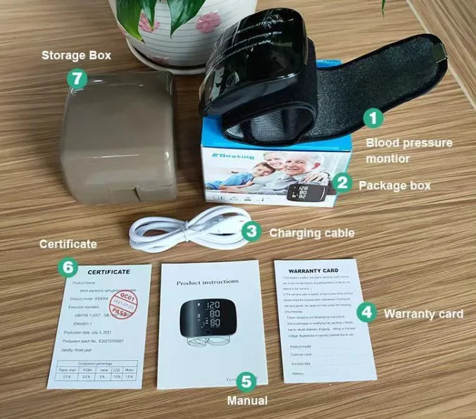 Bp Meter Tensiometer Upper Arm Digital Wrist Blood Pressure