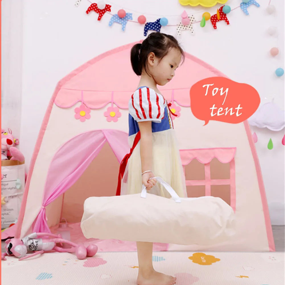 Small Cute Tent Waterproof Foldable Play House Creative Design Princess Castle Promote Parent-child Interaction for Boys Girls