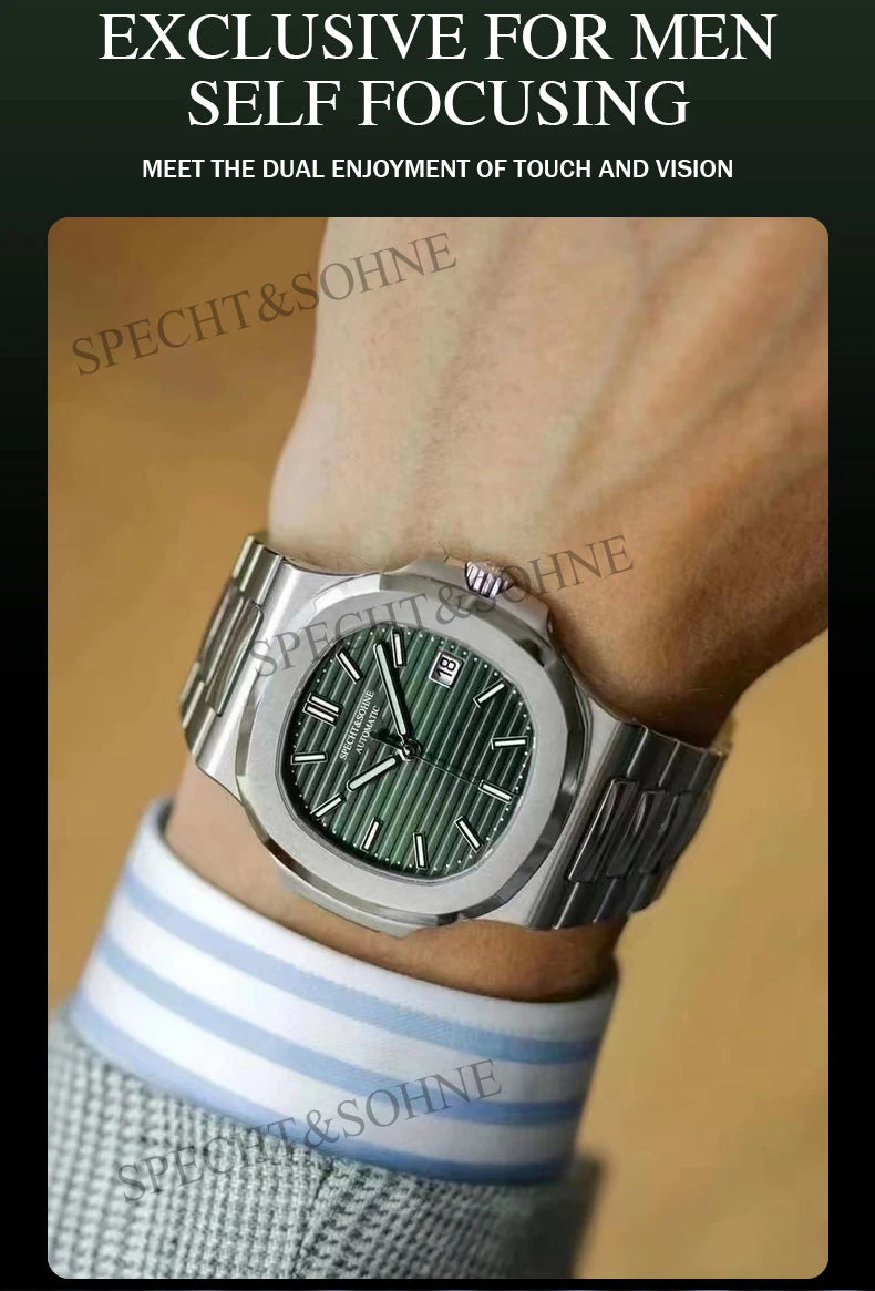 2025 Specht&Sohne New Hot Selling Men's Automatic Mechanical Watch Sapphire Crystal Stainless Steel Sports Watch Waterproof 50M