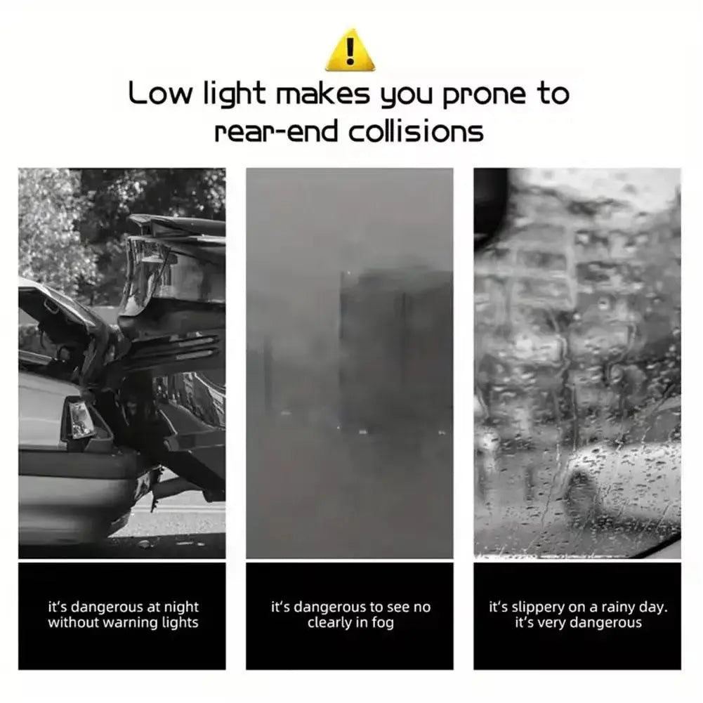 2025 New Universal Auto Car Led Warning Lamp Solar Powered Shark Fin Antenna Decorative Warning Signal Tail Light