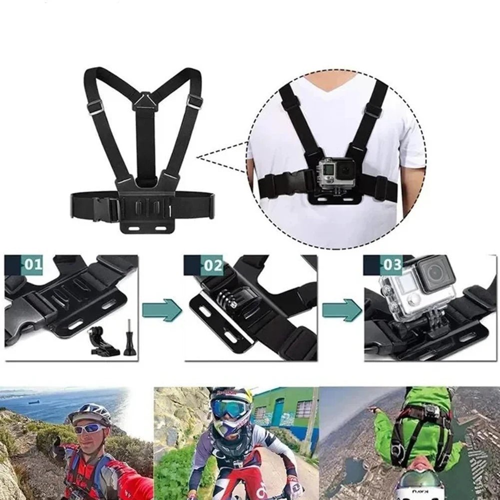 Phone Chest Mount Harness Holder Adjustable Mobile Phone Strap Clip Vest & Body Holder for iPhone Samsung GoPro  Osmo