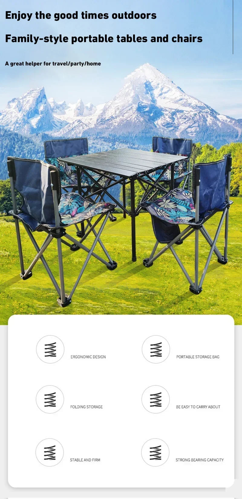 Outdoor Portable Folding Chair With Storage Bag Foldable Car Outdoor Chair Lightweight Bearing Strong Ride Comfort Camping Gear