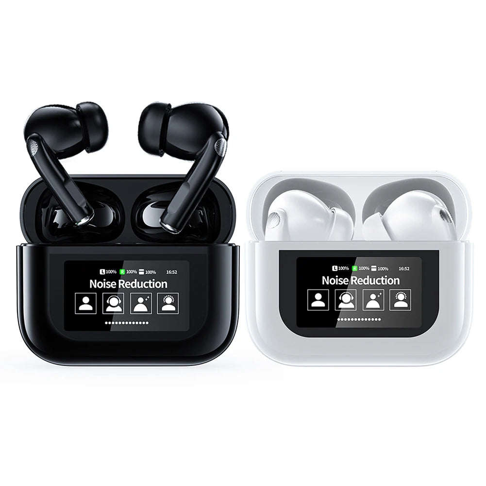 Wireless BT 5.4 Real Time Translator Earbuds Smart Touch Screen Housing 144 Languages Translator Headset for Business Travel