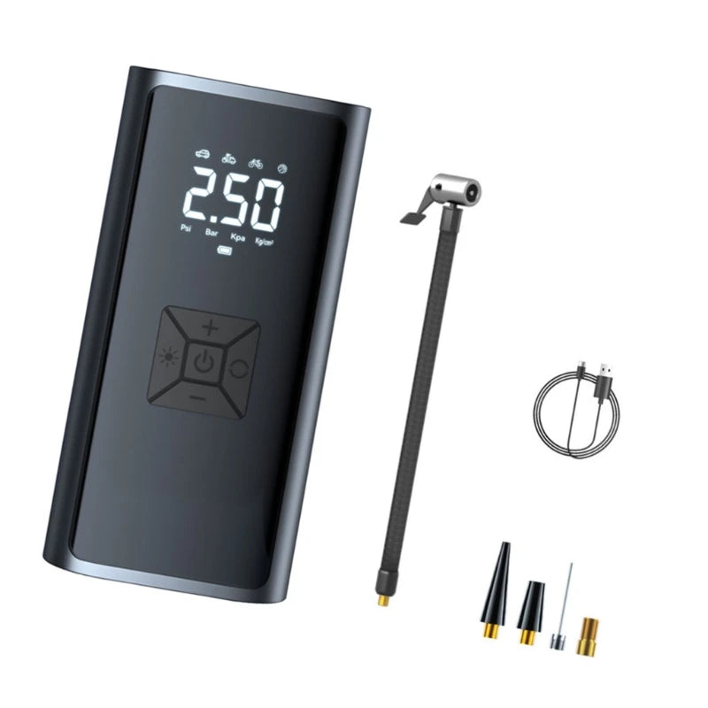 Car Jump Air Compressor Wireless Tire Inflator Digital Tire Inflator Automotive Starting Device with Light