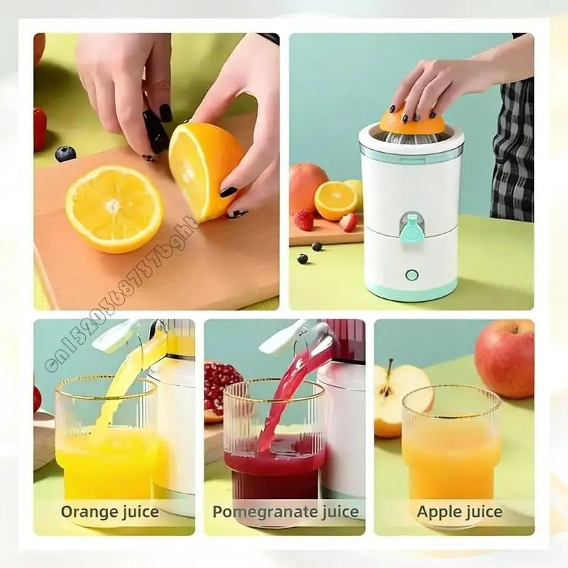 Portable Electric Fruit Juicer With 7.4V Twin Battery System And USB C Charging For Oranges Lemons Grapefruits 4XFB