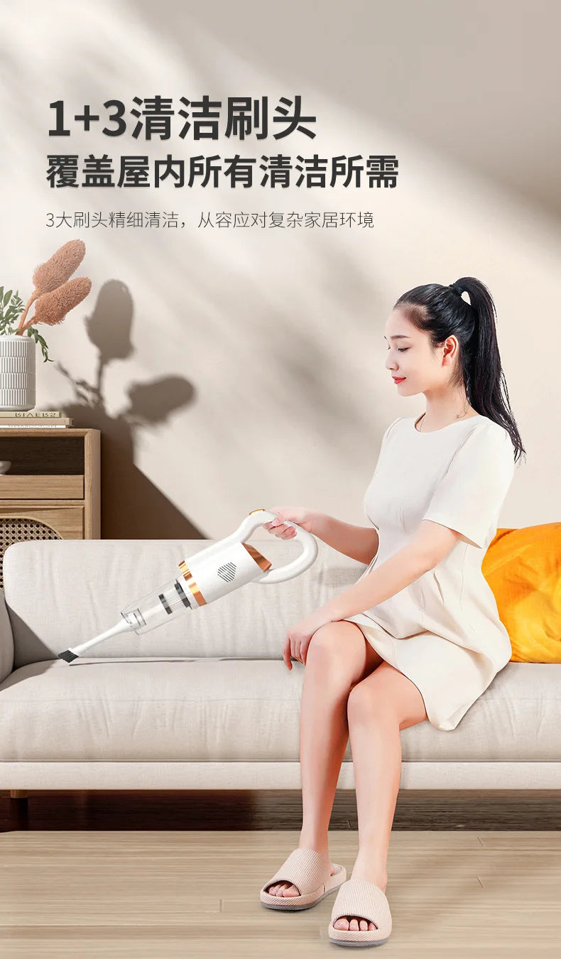 High-power Handheld Household Ultrasonic Cleaner Car And Home Vacuum Cleaner Wireless Vacuum And Mite Removal Vacuum Cleaner