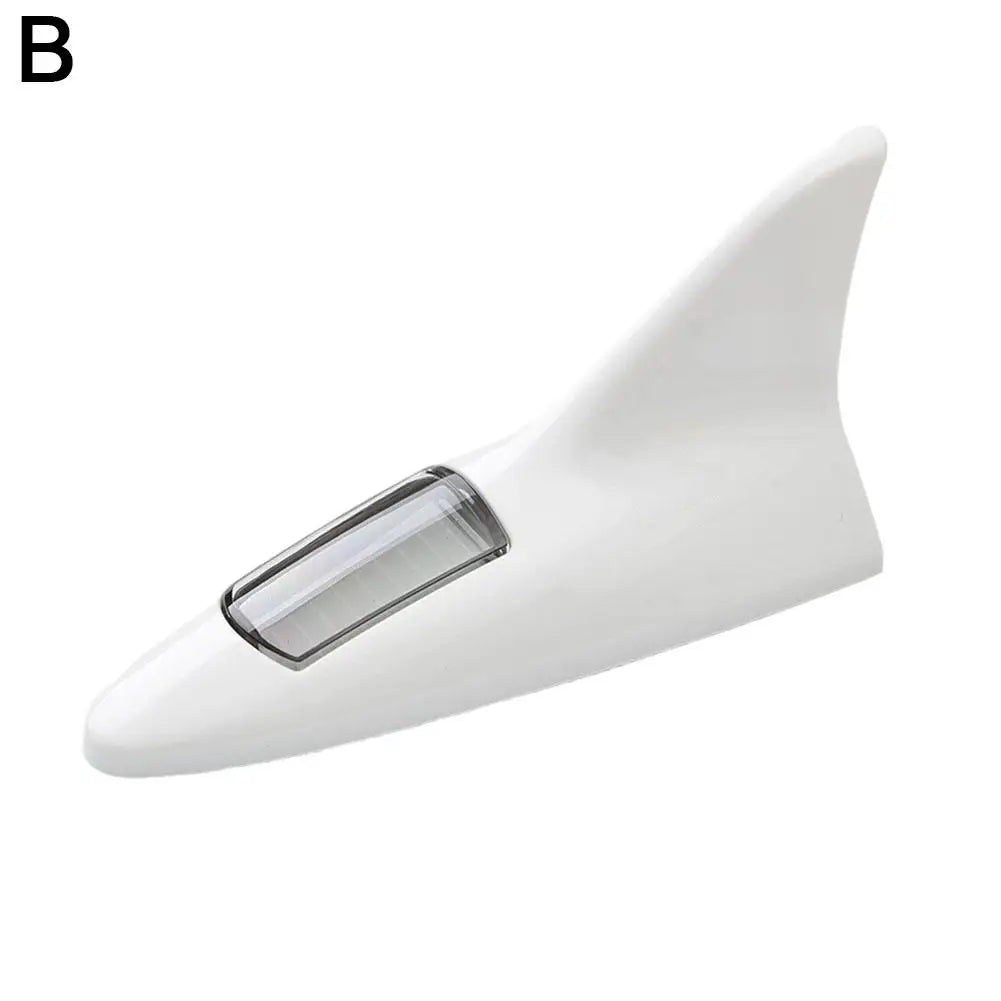 2025 New Universal Auto Car Led Warning Lamp Solar Powered Shark Fin Antenna Decorative Warning Signal Tail Light