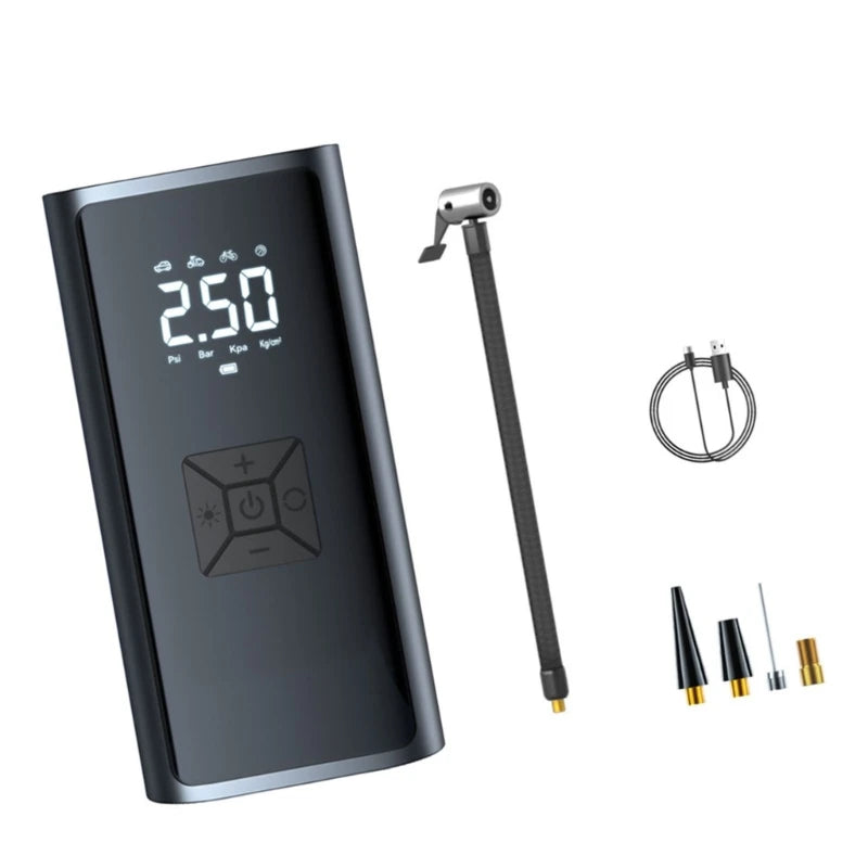 Car Jump Air Compressor Wireless Tire Inflator Digital Tire Inflator Automotive Starting Device with Light