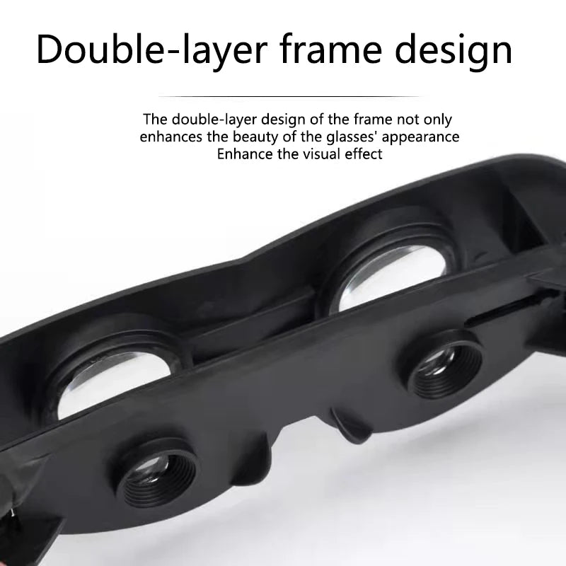 Theater Viewing Magnifier Glasses, Adjustable Focus Binoculars Telescope, Ideal for Fishing