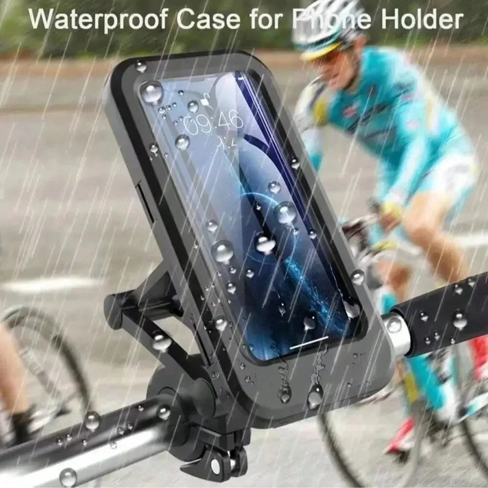 Waterproof Motorcycle Bike Mobile Phone Holder Magnetic Universal Bicycle GPS 360° Swivel Adjustable Phone Accessories